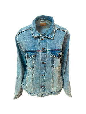 UNISEX Washington Commanders Football Heart Denim Jacket