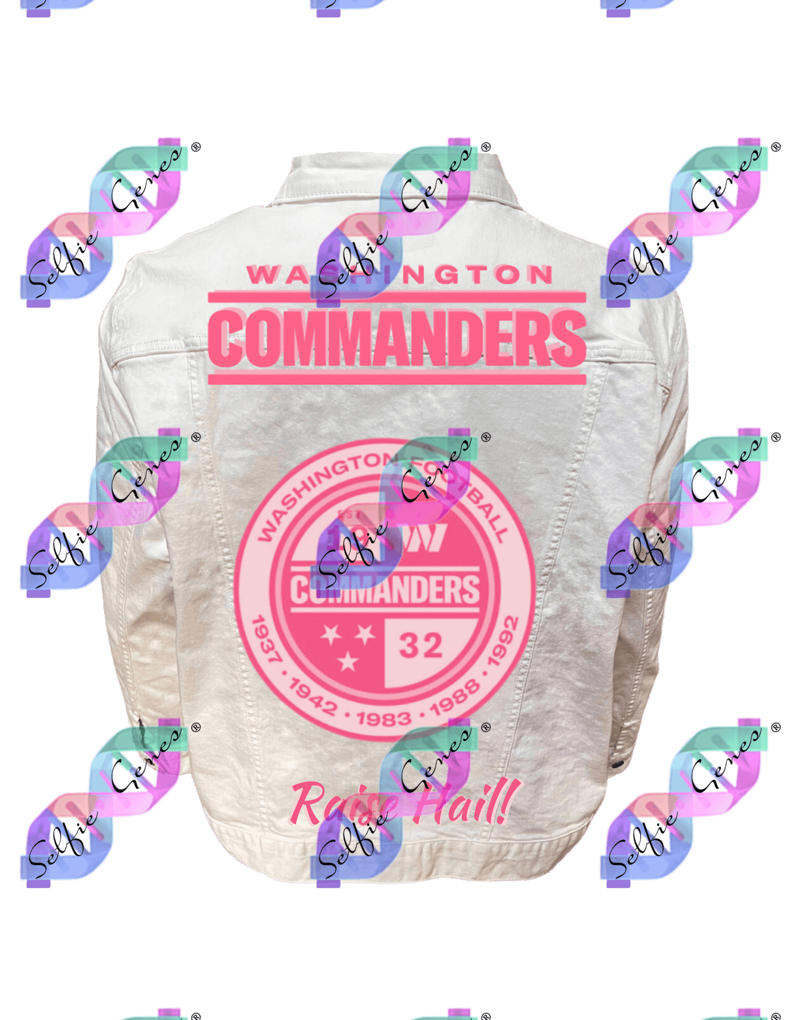 Washington Commanders Crest Denim Jacket (Pink)