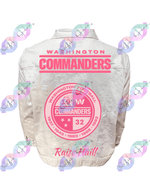 Washington Commanders Crest Denim Jacket (Pink)