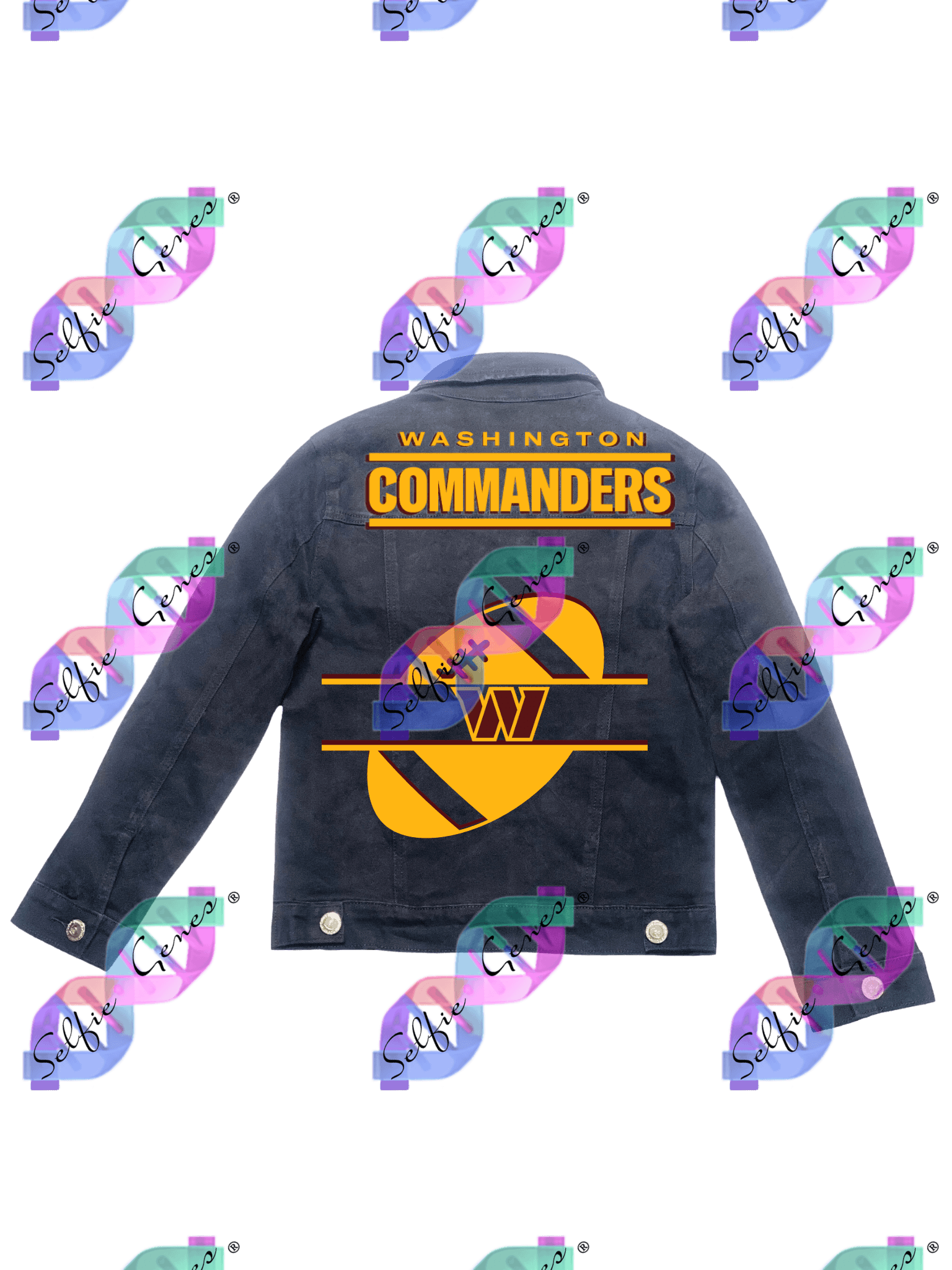 Girl's Washington Commanders Football Denim Jacket