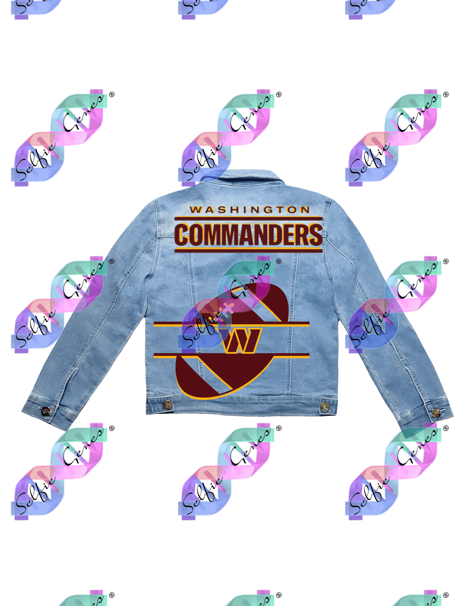 Girl's Washington Commanders Football Denim Jacket