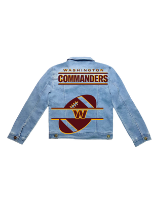 Girl's Washington Commanders Football Denim Jacket