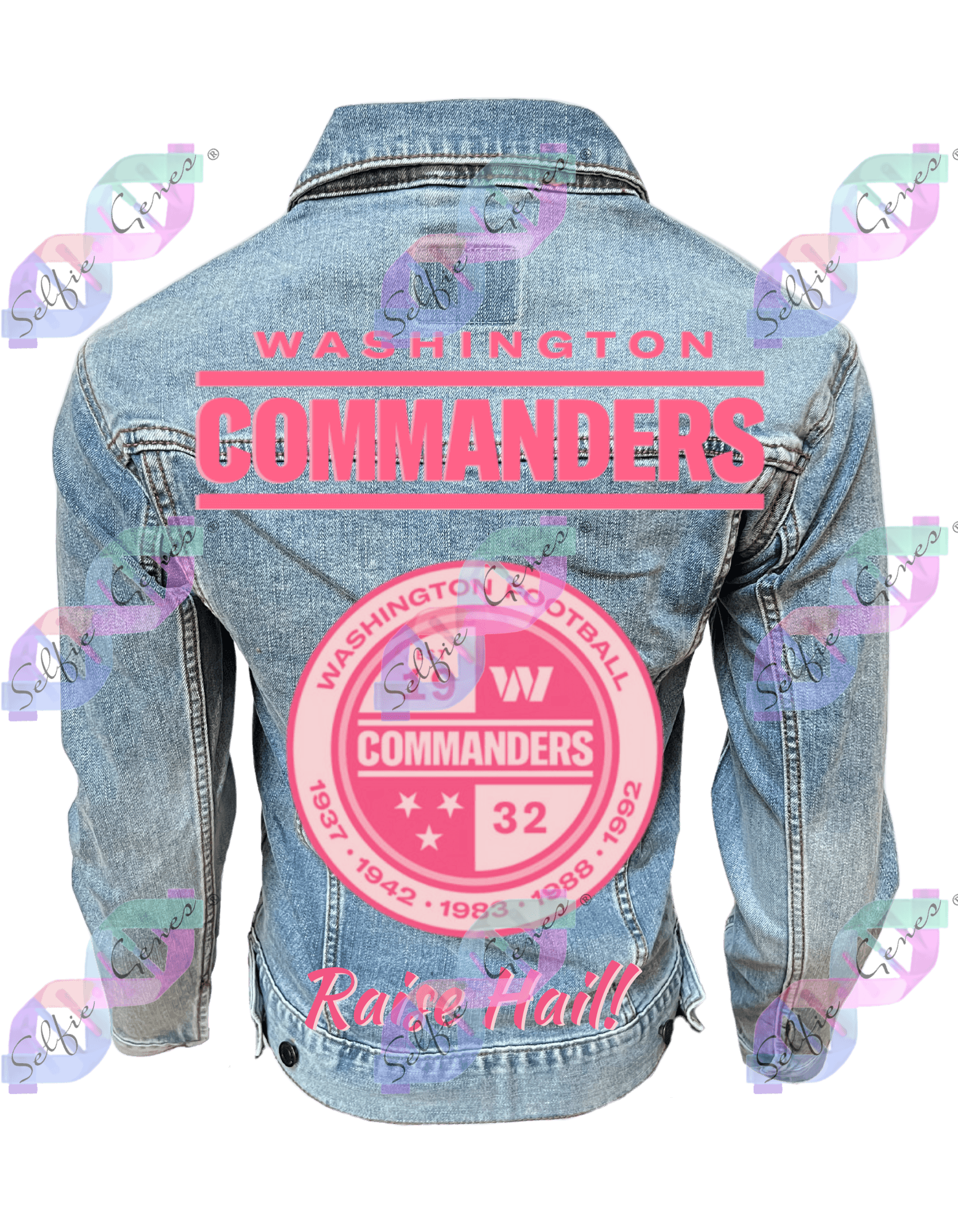 Washington Commanders Crest Denim Jacket (Pink)