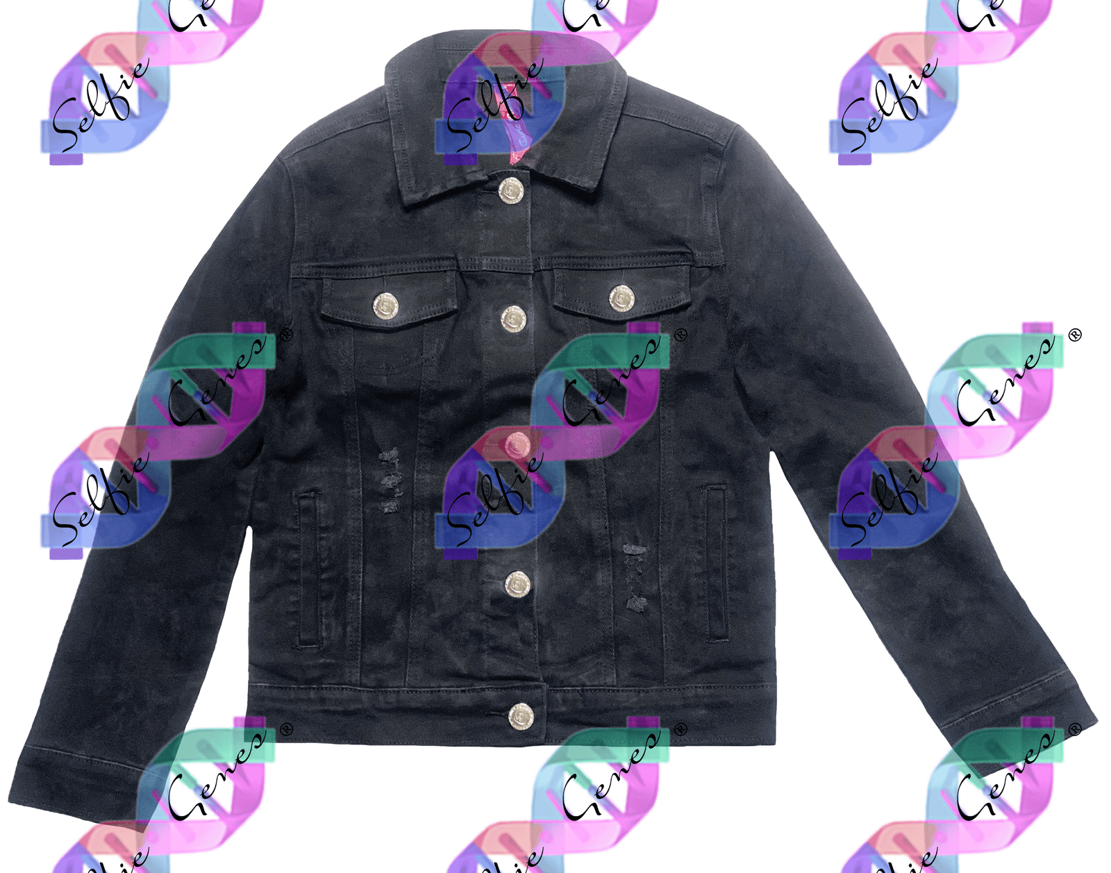 Girl's Black Wash Denim Jacket